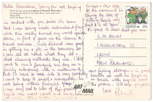 Richard sent a postcard to his Grandma, outlining his dream to one day own a brewpub. 